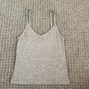 Grey ribbed crop top from Urban Outfitters